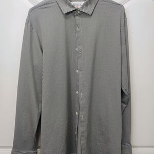 Mizzen+Main Spinnaker Collection XL Trim Fit White Windowpane Button-Up Shirt